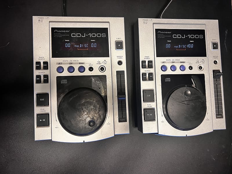 pair of vintage pioneer CDJ-100s | Reverb