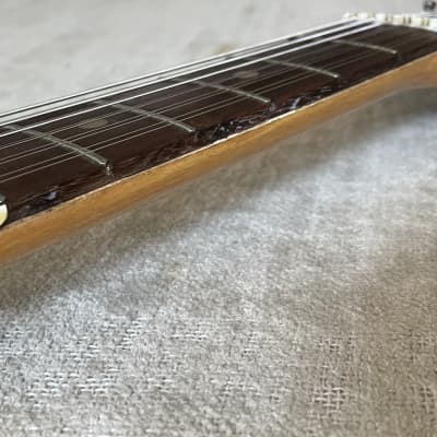 Vintage 1960’s Unbranded Teisco 12 String Electric Guitar Goldfoil Pickups Redburst MIJ Japan Kawai Bison Rare Possibly Early Ibanez image 24