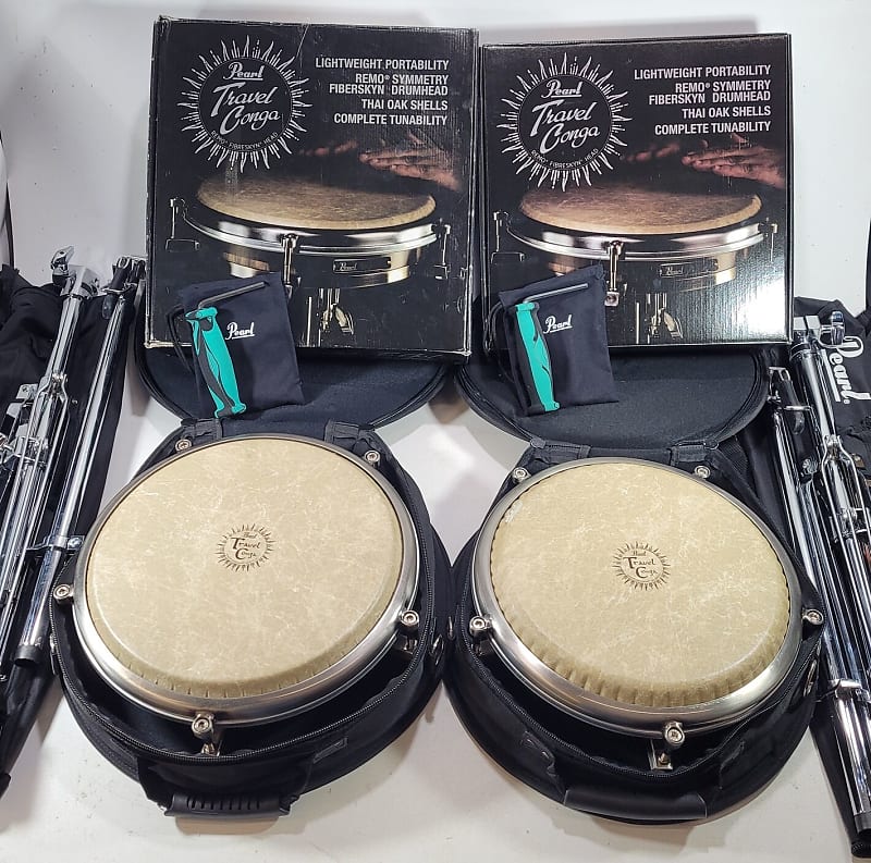 Pearl travel conga set with stands outlet