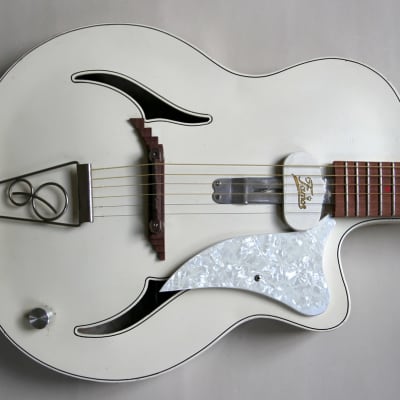 1958 Famos Art-Deco Jazz Thinline (Gibson ES-275 model) - White - Restored and upgraded for sale