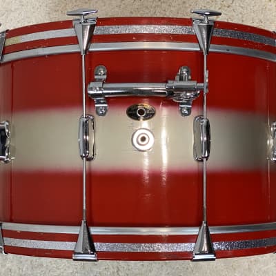 Slingerland 22/13/15/5x14" 60's Swingster/Stage Band Drum Set - Red/Silver Duco image 16
