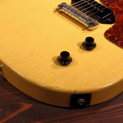 Edwards E-JR-100LT/DC Les Paul Junior Double Cut MIJ Japan - Thin Skin  Nitro Finish - TV Yellow - | Reverb