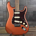 Pre-Owned Fender Player Plus Stratocaster®, Pau Ferro Fingerboard - Aged Candy Apple Red with Gig Ba