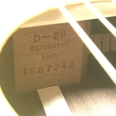 Martin D-28 Authentic 1941 2013 Natural image 19