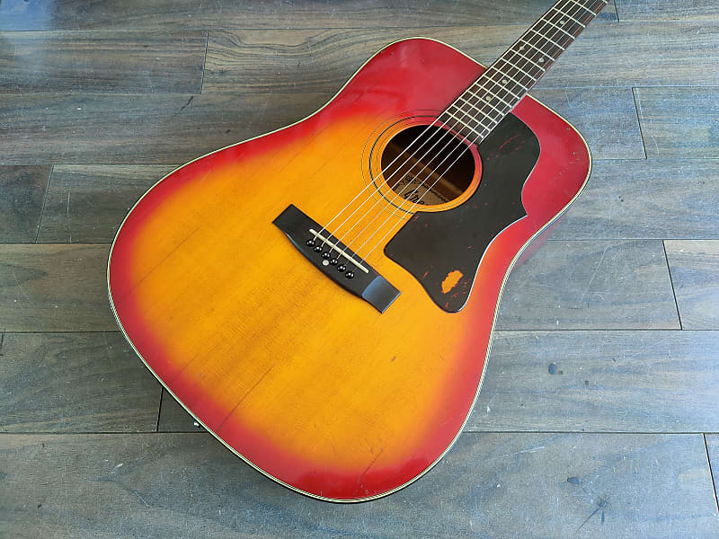 1970's Greco Japan F-180 Acoustic Guitar (Sunburst)
