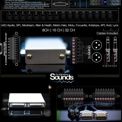 Waves Sounds TRS In 8 CH - XLR Out Summing Cable 2019 Black & Silver image 8