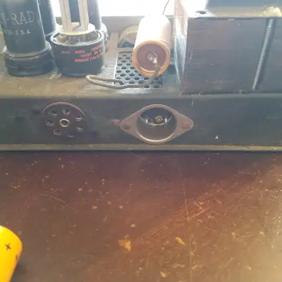 Bell & Howell Rare 138 C Commercial Projector Tube Amp and original Magnavox field coil speaker, grill 1945 image 7