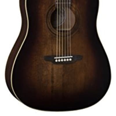 Luna ART V DREAD Art Vintage Solid Top Distressed Acoustic Guitar for sale