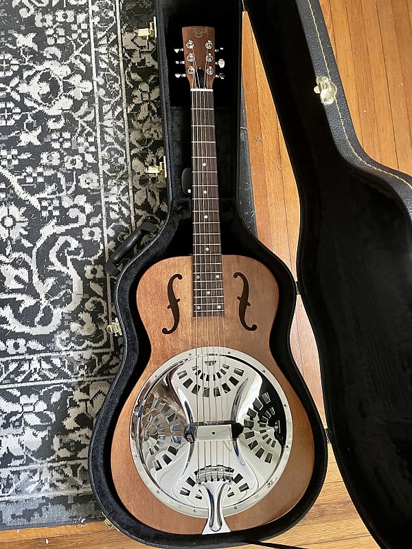 Dobro Gibson USA Hound Dog Roundneck w/ Pickup & Case 2006 Reverb