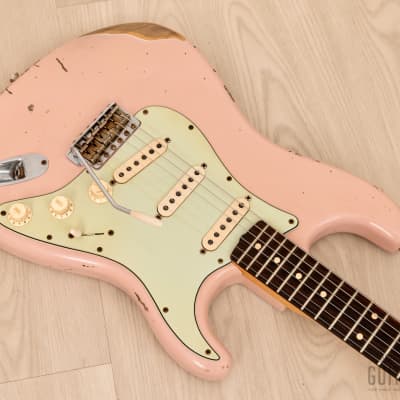 2007 Fender Custom Shop NAMM Limited Edition 1962 Stratocaster Relic Shell Pink w/ Case, COA image 8