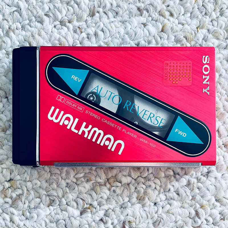 Sony Walkman radio Cassette player WM F 102 red Working video test