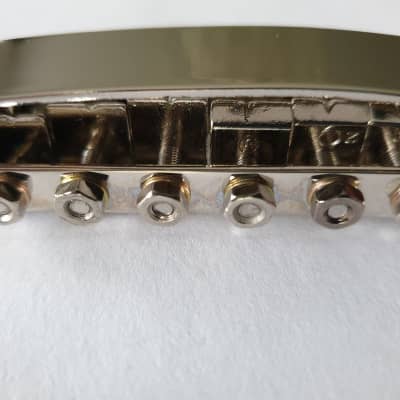 Tune o matic guitar bridge for Rickenbacker nickel image 6