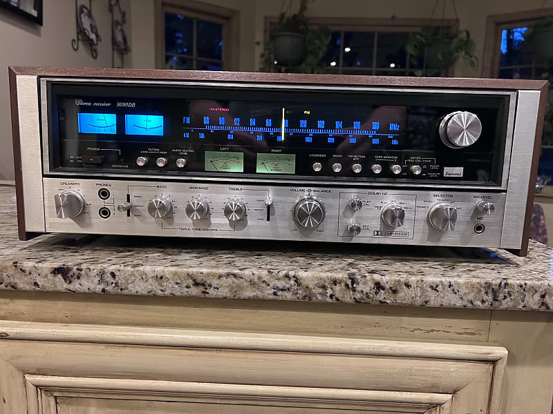 Sansui 9090DB Stereo Receiver-Silver,Serviced, Cleaned, Tested, Sweet  			