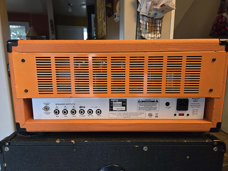 Orange TH100H 100-Watt Twin Channel Guitar Head, Orange Tolex