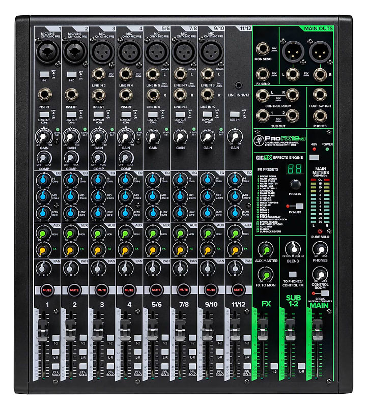 Mackie ProFX12v3 12-Channel Professional Effects Mixer w/USB ProFX12 v3 image 1