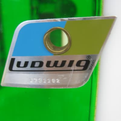 Ludwig 9X13" Rack Tom (Lot CB-583) 70's - White & Green Stripes image 3