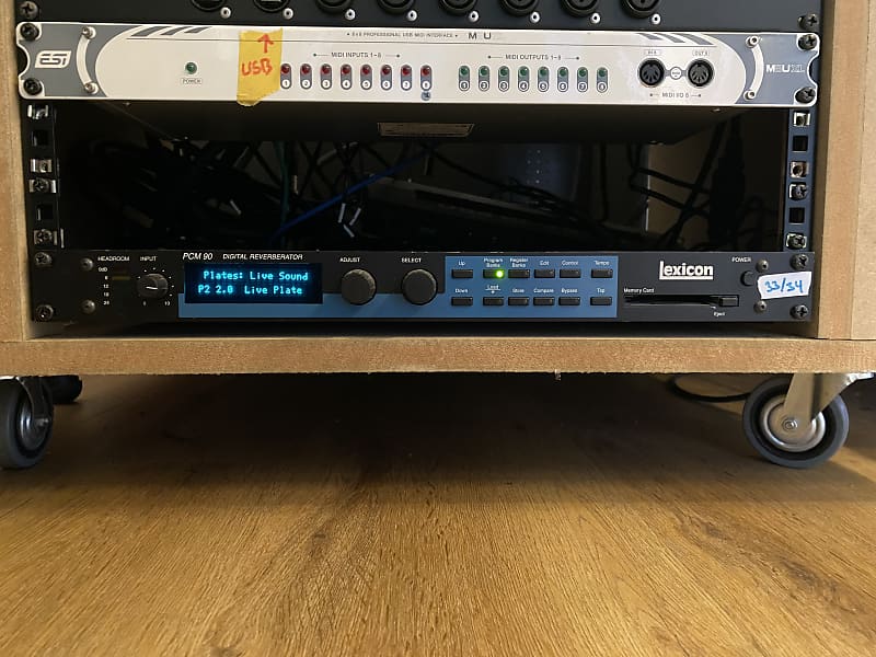Lexicon PCM 90 Digital Reverb Processor 1990s - Blue image 1