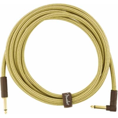 Fender Deluxe Series Instrument Cable - Tweed Straight/Angled - 10ft image 3