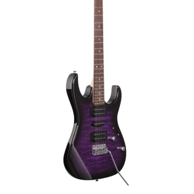 Ibanez Gio GRX70QA Electric Guitar Trans Violet Sunburst image 8