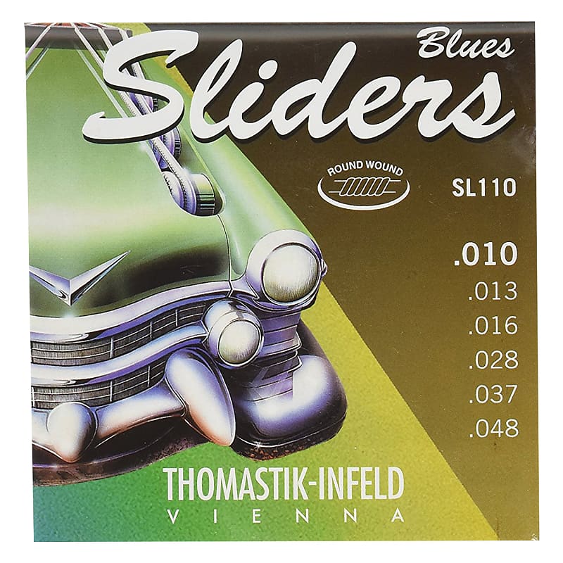 Thomastik-Infeld SL110 Blues Sliders Round-Wound Guitar Strings - Medium Light (.10 - .48) image 1
