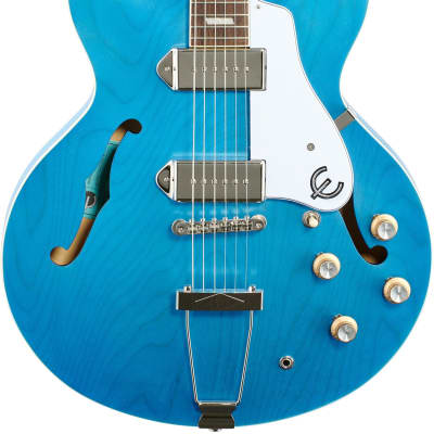 Epiphone Casino Worn Hollowbody Electric Guitar, Worn Blue Denim image 2