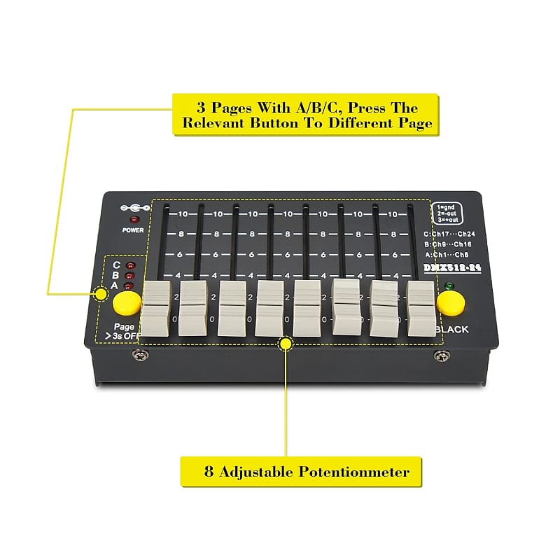  CO-Z 192 DMX 512 Stage DJ Light Controller Lighting Mixer Board  Console for Light Shows, Party Disco Pub Night Club DJs KTV Bars and Moving  Heads : Musical Instruments