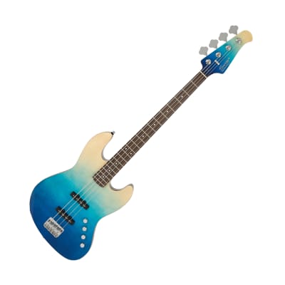 Swing Climax JK Bass Blue Gradient 4-Strings Flamed Maple Top Matching Head for sale