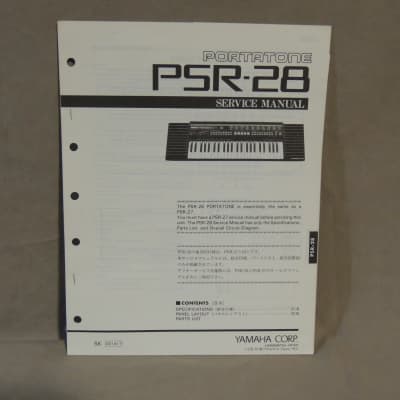 Yamaha Portatone PSR-28 Service Manual [Three Wave Music]