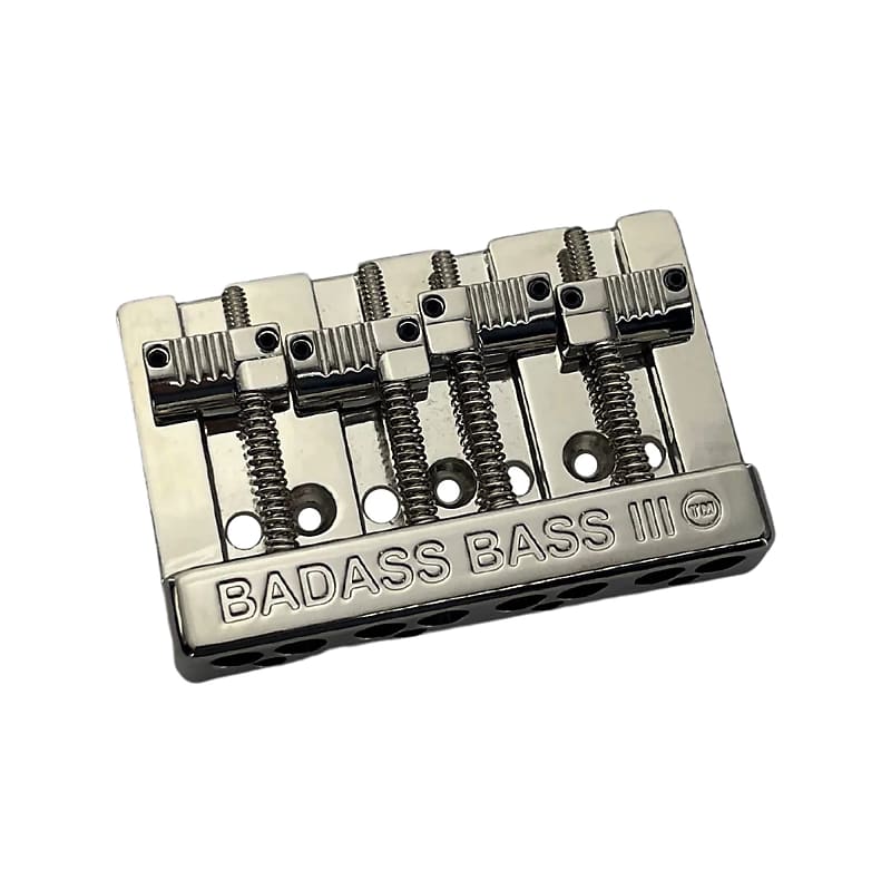 Leo Quan Badass III 4-String Bass Bridge Grooved Saddles Nickel image 1