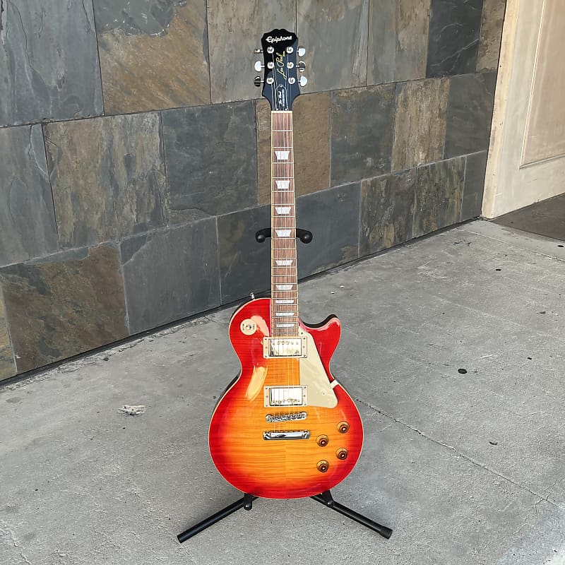 USED EPIPHONE LES PAUL PRO CHESFRRY SUNBURST W/CASE | Reverb
