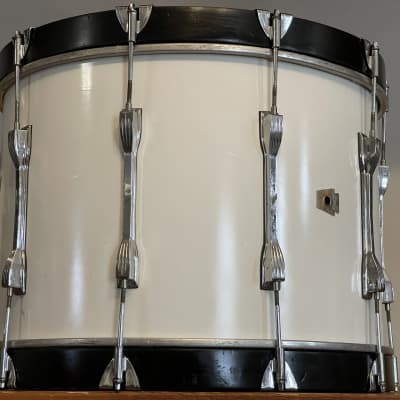 1980's Ludwig 20" White Cortex 14x20 Classic Maple Marching Bass Drum 6-Ply image 10