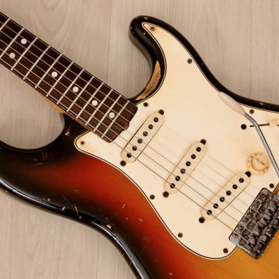 1965 Fender Stratocaster Vintage Electric Guitar Sunburst w/ 1964 Neck Date, Case image 8