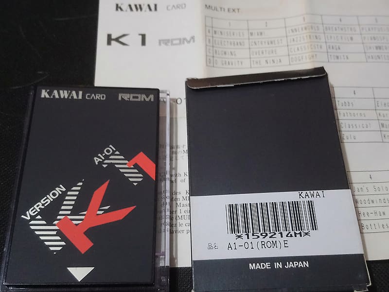 Kawai K1 ROM cards E1-01 A1-01 | Reverb