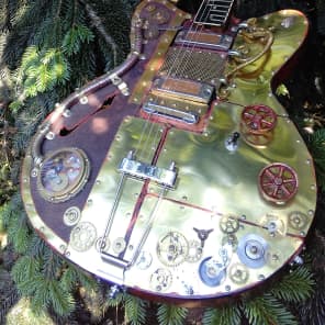 Steampunk Art Relic Jolana Tornado Hollow Body Vintage guitar 1963 Copper / Red image 2