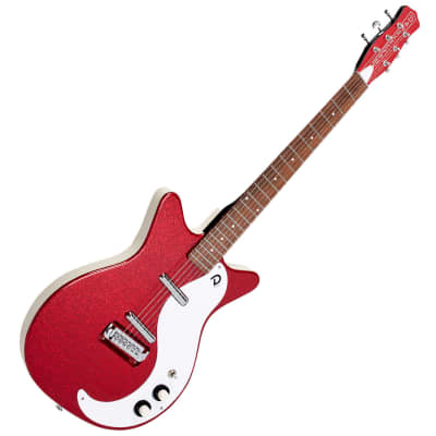 Danelectro '59M NOS Electric Guitar ~ Red Metal Flake image 3