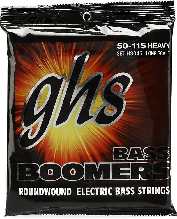 GHS H3045 Bass Boomers Roundwound Long Scale Heavy 4-string Electric Bass Strings image 1