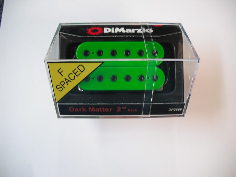 DiMarzio F-Spaced Dark Matter 2 Neck Humbucker Green W/Black Poles