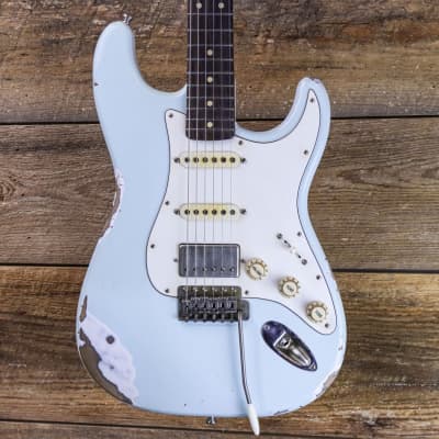TMG Guitar Company Custom Dover HSS Sonic Blue w/Roasted Maple Neck w/Case image 1