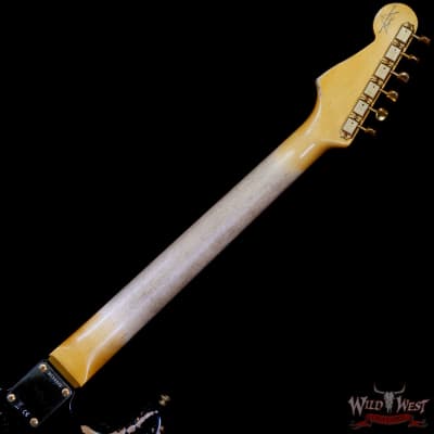 Fender Custom Shop Wild West Guitars 25th Anniversary 1960 Stratocaster Hardtail Madagascar Rosewood Fretboard Heavy Relic Black 7.20 LBS image 5