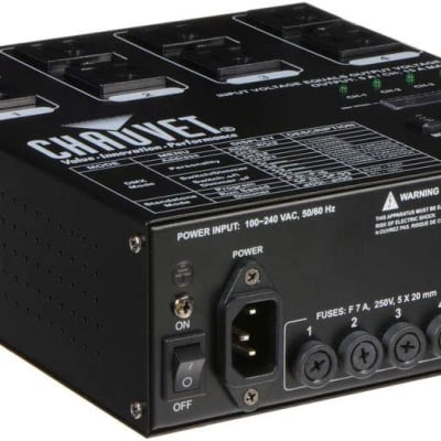 CHAUVET DJ DMX-4LED 4-Channel Dimmer Pack with American DJ Accu-cable 3-pin DMX Cable (50') Bundle image 3