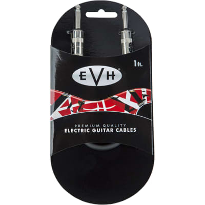 EVH Premium Guitar Cable 1 Foot Straight to Straight for sale