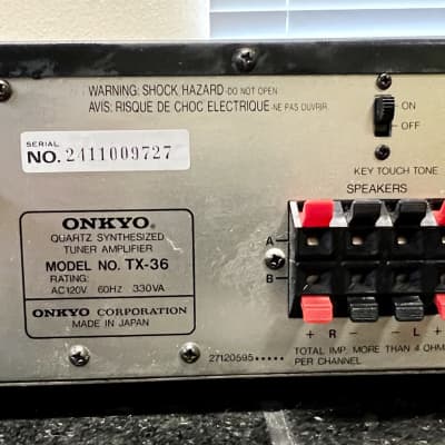 Vintage Onkyo TX-36 Quartz Synthesized Tuner Amplifier Receiver; Tested image 5