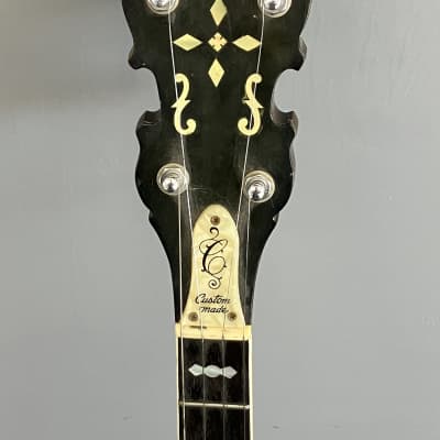 Iida 223 Masterclone 5 string banjo 1970's bow tie flat head trap door with hard case image 4