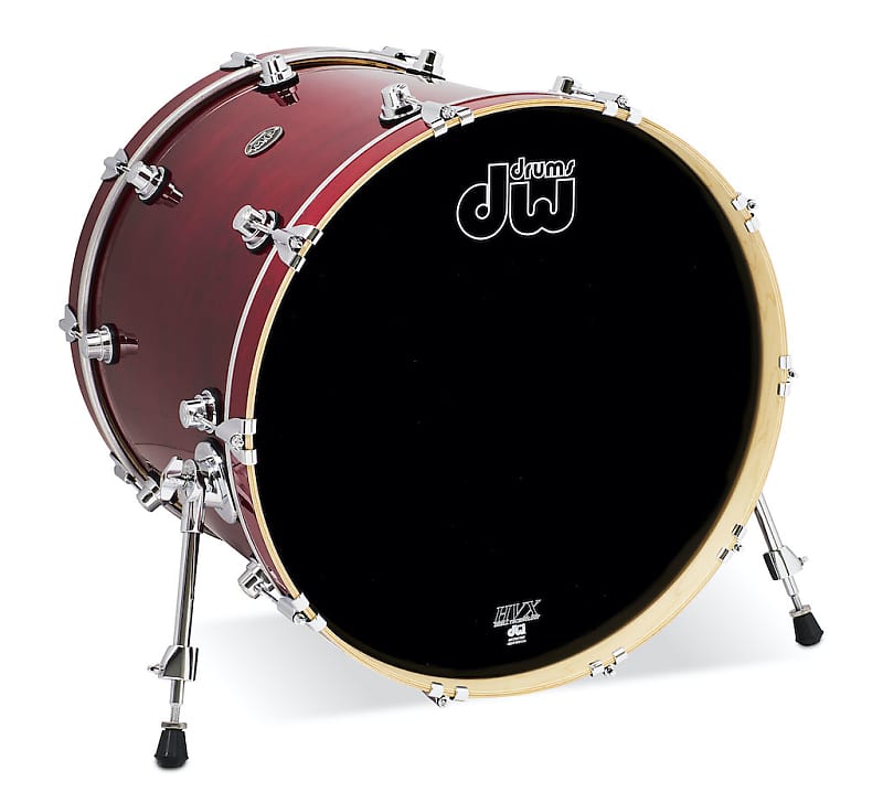 DW Performance Bass Drum 22x18 Cherry Stain image 1