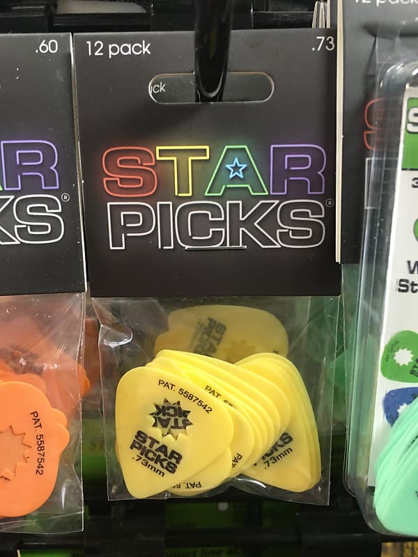 Star Picks .73mm 12 Pick Pack Yellow image 1