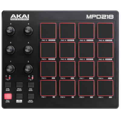 Akai Professional MPD218 MIDI USB Drum Beat Pad Controller w/ Ableton Software image 1