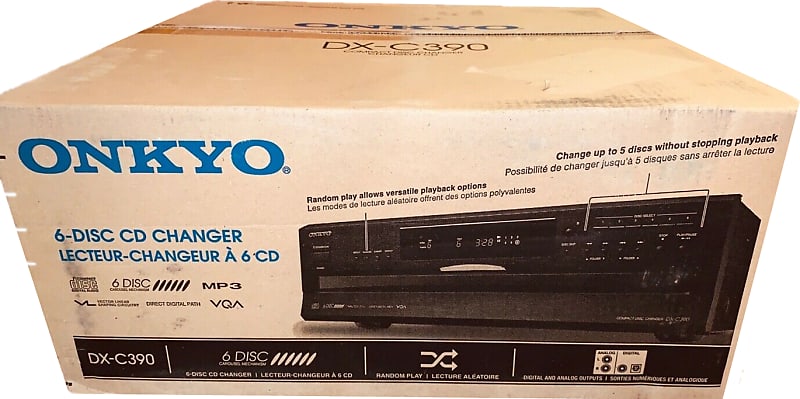 Onkyo DX-C390 6 Disc CD Changer DXC390 Black image 1
