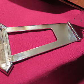 vintage NOS 1970 Gibson es-175 T 1970 chrome tailpiece (also for es 300 335 thinner archtop image 9