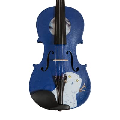 Rozannas Violins Mystic Owl Blue Glitter Violin 2018 Blue Glitter for sale