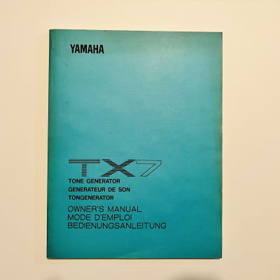 Yamaha TX7 - Owner’s Manual EN-FR-DE